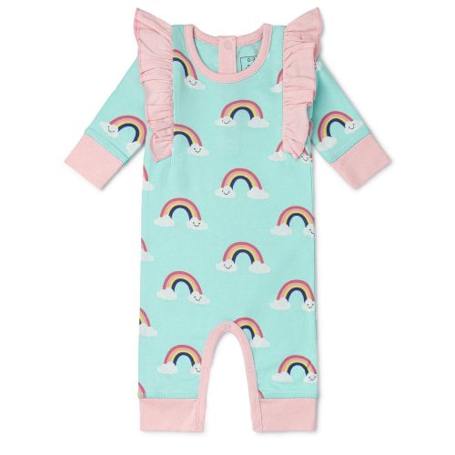 Paris Hilton x Monica + Andy Organic Cotton Baby Double Ruffle Romper, Sizes 0/3 Months-18 Months