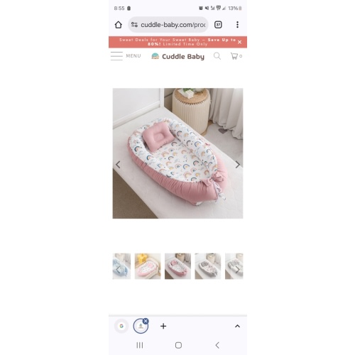 Newborn Baby Lounger Nest with Head Pillow