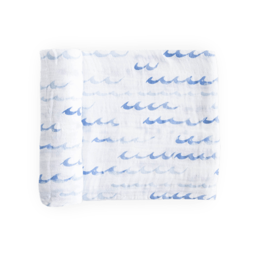 Cotton Muslin Swaddle Blanket - High Tide