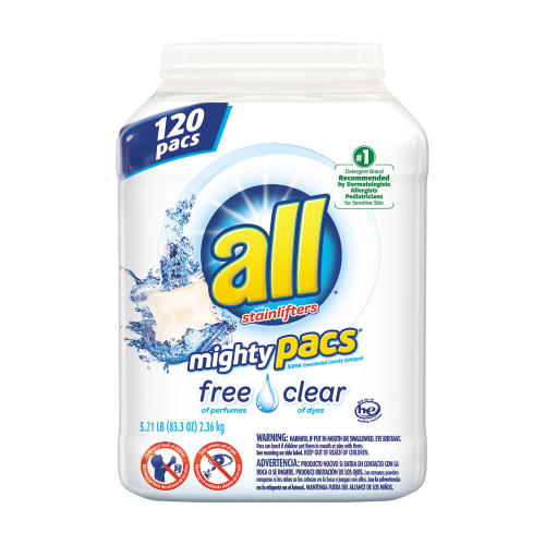 all free clear MIGHTY PACS Laundry Detergent Pacs, The Original, 120 ct. - Sam's Club