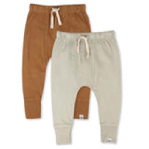 2-pack pants - Khaki - 3-6 months