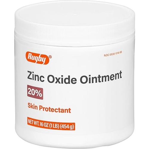 Rugby Zinc Oxide Ointment Skin Protectant - 20% - 16 Oz (1lb) (454 g)