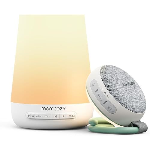 Momcozy Baby Sleep Bundle: Portable Sound Machine and App Remote Control White Noise Machine for Sleeping, Baby Registry, Newborn Essentials, Baby Shower Gifts