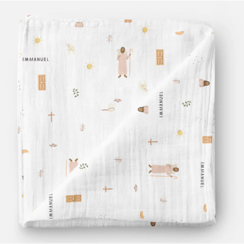 Catholic Muslin Swaddle Blanket – Be A Heart