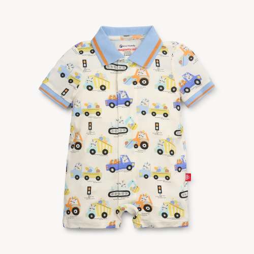 delivered with hare modal magnetic short sleeve romper – Magnetic Me