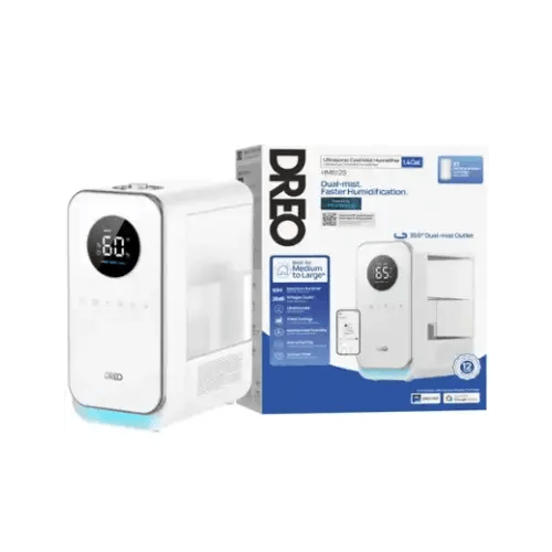 Dreo - 1.3G Smart Cool Mist Humidifier with Oil Diffuser & Nightlight. Quiet, Ideal for Baby Nursery and Home Comfort - White