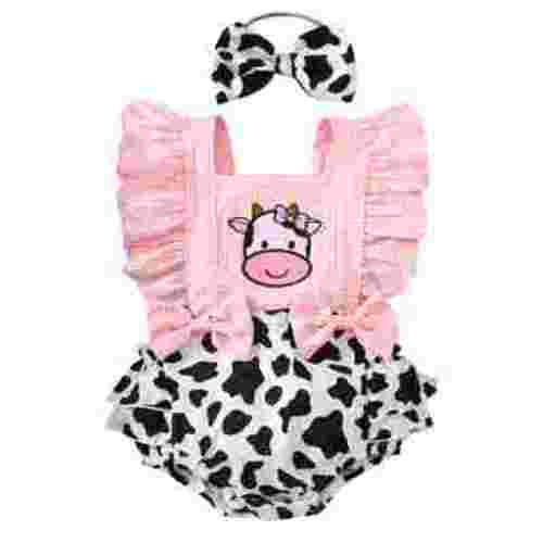 Sopiago Newborn Infant Baby Girl Clothes Rompers for Baby Girls Summer Jumpsuits Short Sleeve Romper Infant Baby Clothes Girl (Pink,3-6 Months)