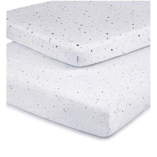 Ely's & Co. Baby Fitted Pack n Play - Mini Crib Sheet 100% Combed Jersey Cotton Sage Diamond 2 Pack
