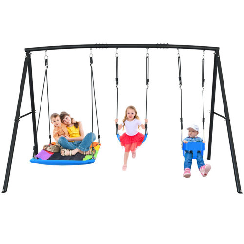 Klo Kick Swing Set with 45" Swing and Toddler Swing, Belt Swing 500lbs & Reviews | Wayfair