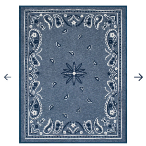 Vintage Blue Bandana Chappywrap Blanket