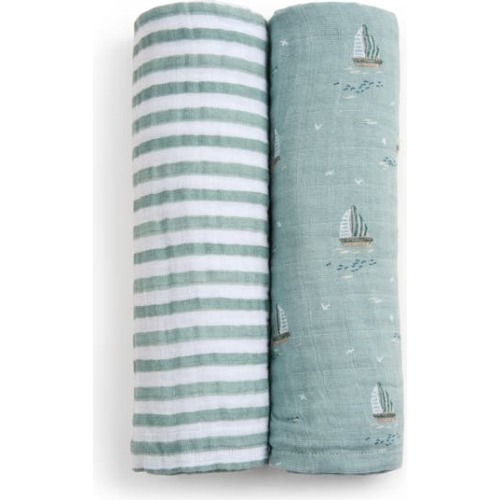 2-Pack 100% Organic Cotton Muslin Swaddles