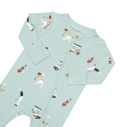 Bamboo Zippered Romper in Golf Print | Kyte Baby