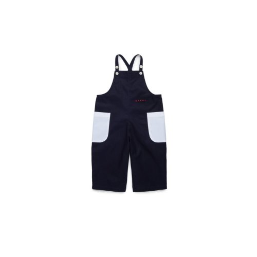 Marni Kids Logo Embroidered Dungarees