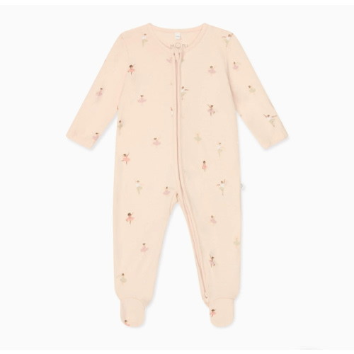 Ballerina Clever Zip Baby Pajamas | Baby Sleepwear | MORI US