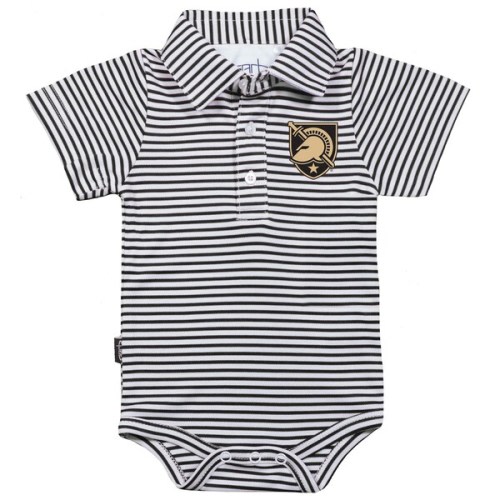 Army Black Knights Garb Infant Carson Striped Short Sleeve Bodysuit - Black/White