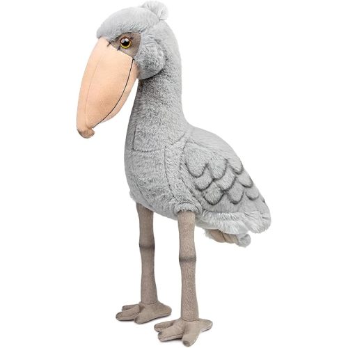 ZHONGXIN MADE Large Shoebill Plush Toy - Lifelike 18.5inch Stork Stuffed Animal, Cute Grey Shoebill Toy for Home Decoration, Unique Plush Gift Collection for Kids