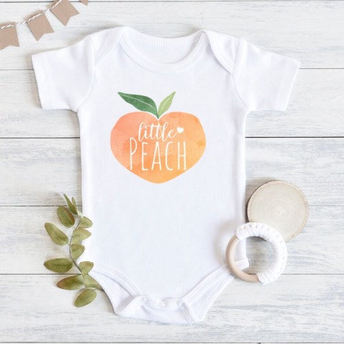 Little Peach Baby Bodysuit, Little Peach Baby Outfit, Baby Girl Outfit, Cute Baby Girl Outfits, Baby Shower Gift, Baby Girl Gift, Baby Gift