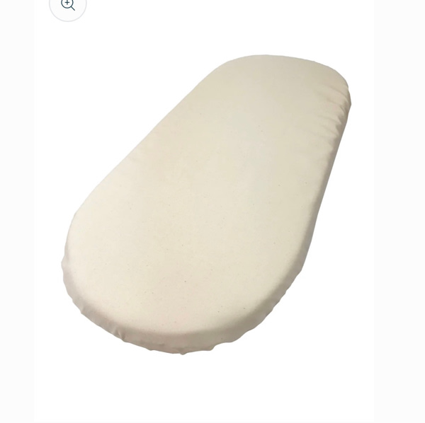 Set of Two (2) Natural Ivory Organic Cotton - Custom Fitted Sheet 30” x 17” – Baby Moses Basket