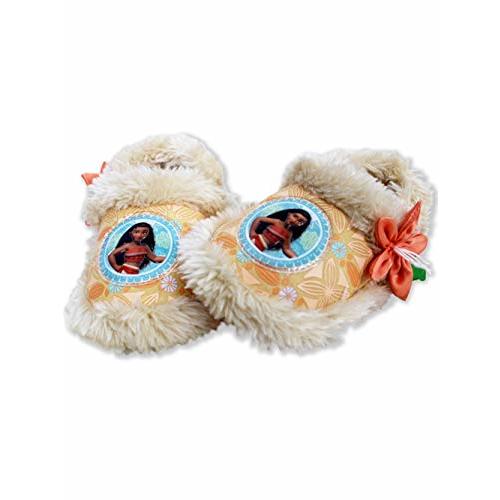 Disney Moana Toddler Girl's Plush A-Line Slippers with Faux Fur