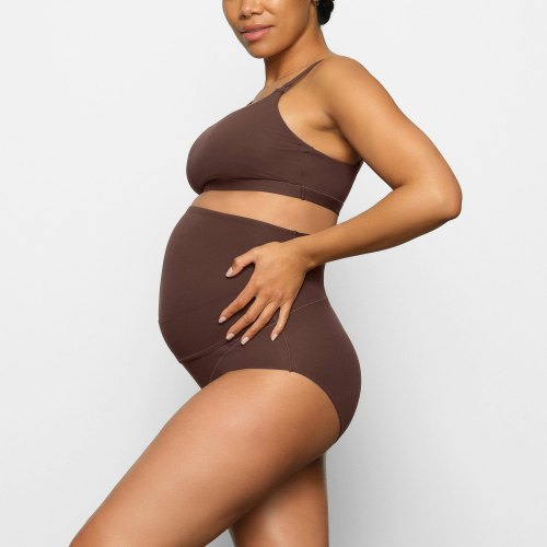 MATERNITY PUMPING SCOOP BRALETTE | COCOA