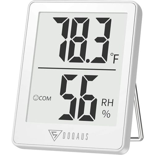 DOQAUS Digital Hygrometer Indoor Thermometer Humidity Gauge Room Thermometer with 5s Fast Refresh, Accurate Temperature Humidity Meter for Home, Office, Babyroom, Greenhouse (White)