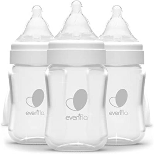 Evenflo Feeding Balance + Wide Neck Glass Bottles - 6oz 3 Pack