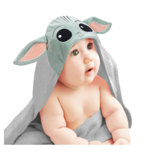 Star Wars The Child/Baby Yoda/Grogu Gray Hooded Baby Bath Towel – Lambs & Ivy