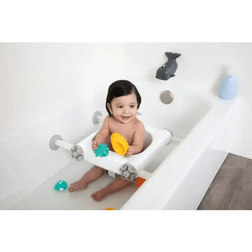 Regalo Baby Basics™ Bath Seat, Award Winning Brand, Provides Support and Balance for Sit-Up Bathing, Includes Strong and Secure Suction Cup System, Drain Holes for Easy Clean Up, 0560 DS, White