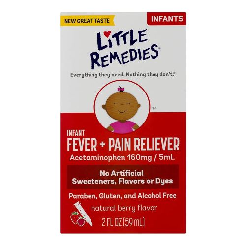 Little Remedies Infant Fever & Pain Reliever | Natural Berry Flavor | 2 FL OZ | 2 Pack