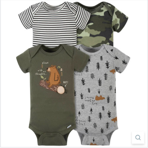 4-Pack Baby Boys Bear Short Sleeve Onesies® Bodysuits – Gerber Childrenswear