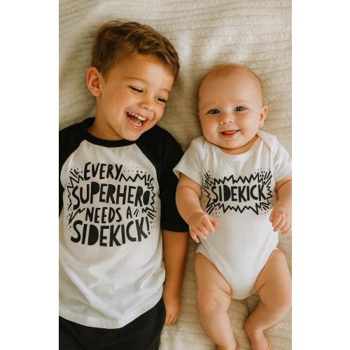 Big Brother Shirt - Big Brother Announcement Shirt - Superhero Shirt- Superhero Sidekick - Big Bro Little Bro Matching