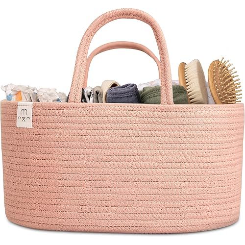Natemia Premium Baby Diaper Caddy Organizer - Baby Gift Basket for Shower, Portable Diaper Organizer for Changing Table, Newborn Essentials, Nursery Basket