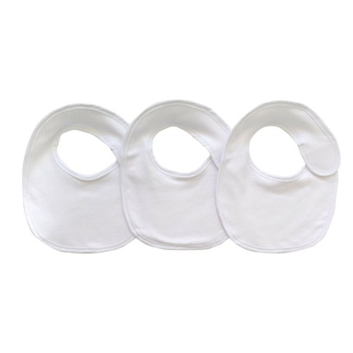 4Baby Newborn Jersey Soft Bib White 3 Pack | Cloth | Baby Bunting AU