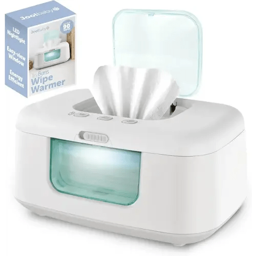Jool Baby TinyBums Baby Wipe Warmer & Dispenser with LED Changing Light & On/Off Switch (Aqua)