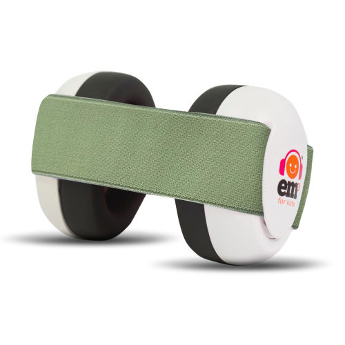 BABY Earmuffs - Sage on White
