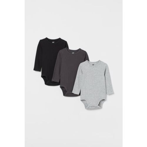 3-pack Ribbed Bodysuits