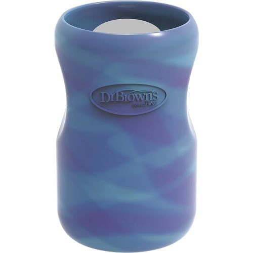 Dr. Brown's Natural Flow Options+ Glass Baby Bottle Sleeves,100% Silicone,9 oz,Wide-Neck,Glow in the Dark