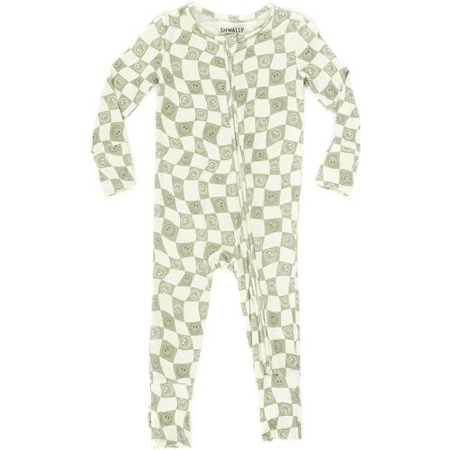 Organic Baby Bamboo Rompers with 11 Signature Prints - Infant Zipper Jumpsuits