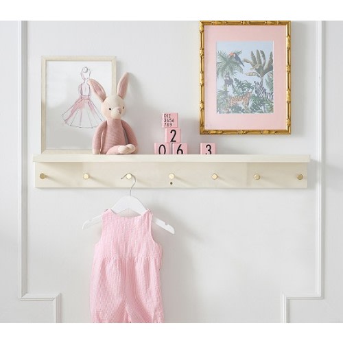 Polished Shelf with Pegs (36") | Pottery Barn Kids