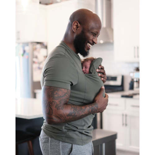 Lalabu Dad Shirt | Original Babywearing T-Shirt with Kangaroo Pouch | Baby Wrap Carrier for Newborns & Infants | Baby Wrap Carrier for Newborns | Essential for new Dads