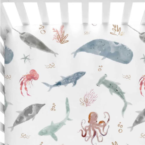 Sea Life Crib Sheet