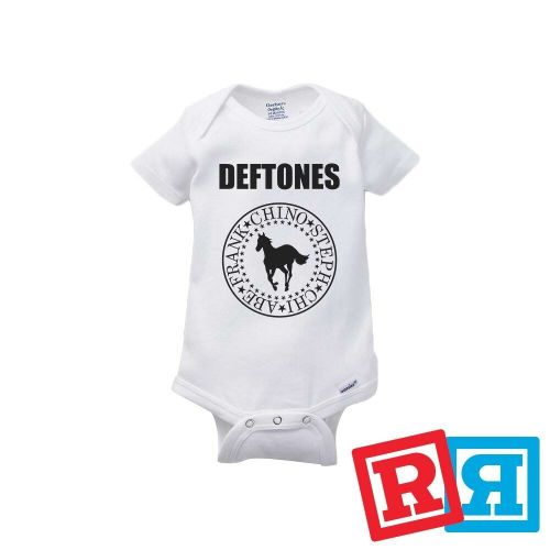 Deftones Ramones Gerber Baby Onesie® Cotton Unisex White Short Sleeve Bodysuit