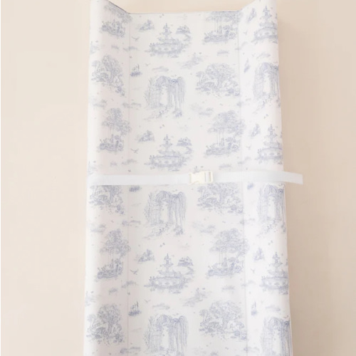Spring Toile Blue Contour Change Pad | The Gilded Bird – The Gilded Bird US