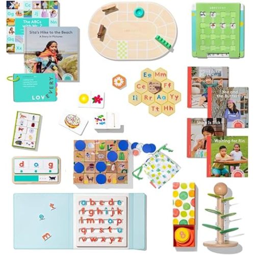 Lovevery | The Reading Skill Set | Sounds to Reading | Learn to Read Through Fun, Educational Phonics Games for Kids, Learning Letters & Early Reading Skills: Ages Pre-K & Kindergarten