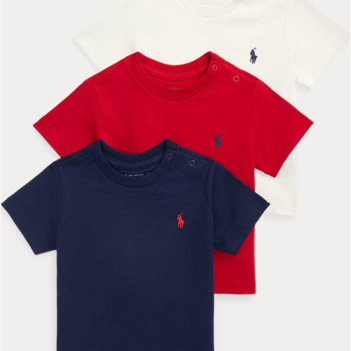 Cotton Jersey Crewneck Tee 3-Pack