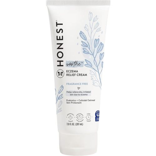 The Honest Company Eczema Soothing Therapy Cream + Skin Protectant | Naturally Derived, Gentle for Baby | Prebiotics, Colloidal Oatmeal | 7 oz