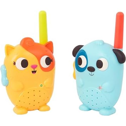 B. toys – Lolo & Woofer Walkie– Talkies – 2– Pack Walkie Talkies – Long 100– Foot Range – Toys for Toddlers, Kids – 3+ Years