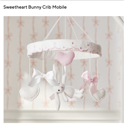 Sweetheart Bunny Musical Crib Mobile