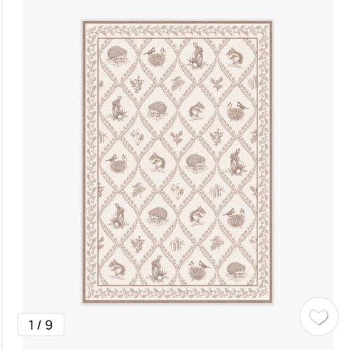 Sanderson Squirrel & Hedgehog Fawn Rug | Ruggable