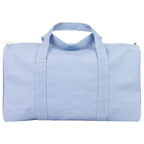 The Duffle Bag in Navy Mini Stripe